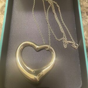 Tiffany & Co Elsa Peretti open heart necklace